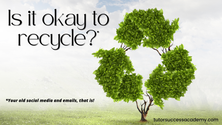 Recycling old emails and social media- is it okay?