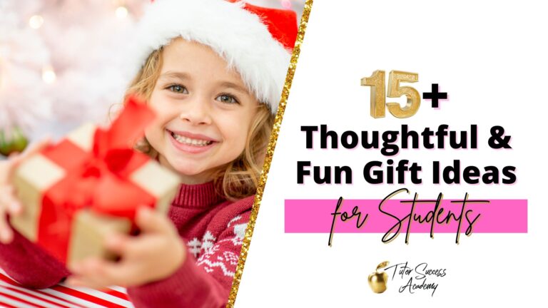 This is a featured image for a blog post about gift ideas for students.